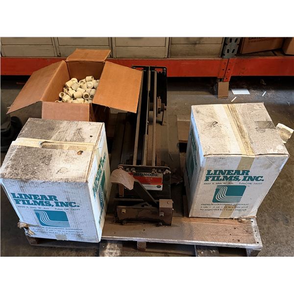 Signode Coil Box DC1A Strapping Tool Dispenser, 2 Boxes Linear Films Handwrap & Stoppers