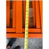 Image 10 : Multiple Orange Metal Frames 40" x 30", Wood Platforms 48" x 24", Colson Caster Yokes, etc