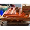Image 6 : Multiple Orange Metal Frames 40" x 30", Wood Platforms 48" x 24", Colson Caster Yokes, etc