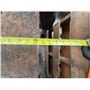 Image 16 : Work Table 96" x 48" & Contents:  Bench Vise, Organizer Shelf, Wheels, Belts, Straps, Hardware, etc