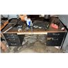 Image 1 : Metal 6-Drawer Desk 60" x 31" x 29" w/ Misc Supplies