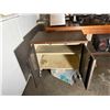 Image 2 : Office Set-Up: Wooden Table 72" x 29" x 31"H, Rolling 2-Door Cart, 2 Chairs, Panasonic CD Changer  &