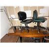 Image 4 : Office Set-Up: Wooden Table 72" x 29" x 31"H, Rolling 2-Door Cart, 2 Chairs, Panasonic CD Changer  &