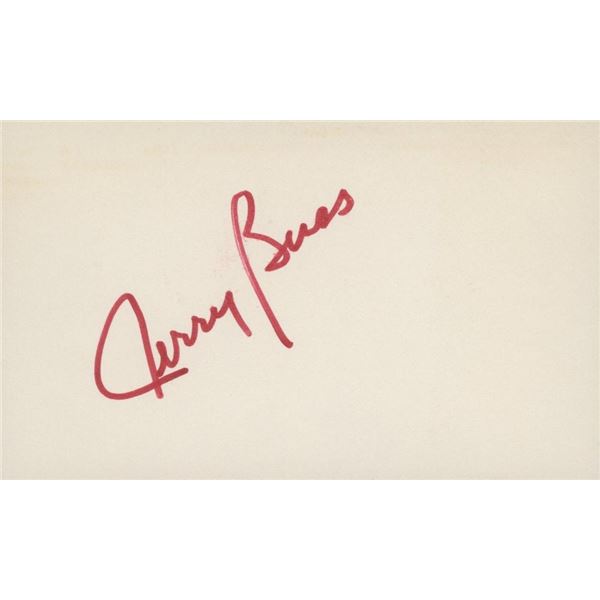 Los Angeles LAKERS NBA team owner Jerry Buss  signature cut