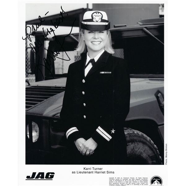 JAG Karri Turner signed photo