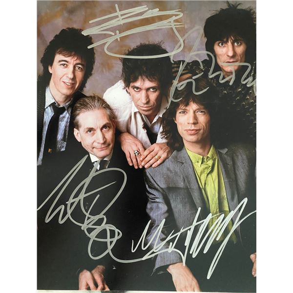 Rolling Stones band signed photo