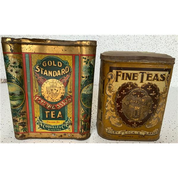 Two Winnipeg Tea Tins
