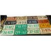 Image 1 : 1930’s, 1940’s, 1950’s, 1960’s and later Saskatchewan Plates