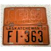 Image 1 : 1950 Matched Saskatchewan License Plates