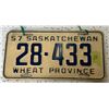 Image 2 : 1957 Matched Saskatchewan License Plates
