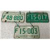 Image 2 : 1964/1965/1966 Matched Saskatchewan License Plates