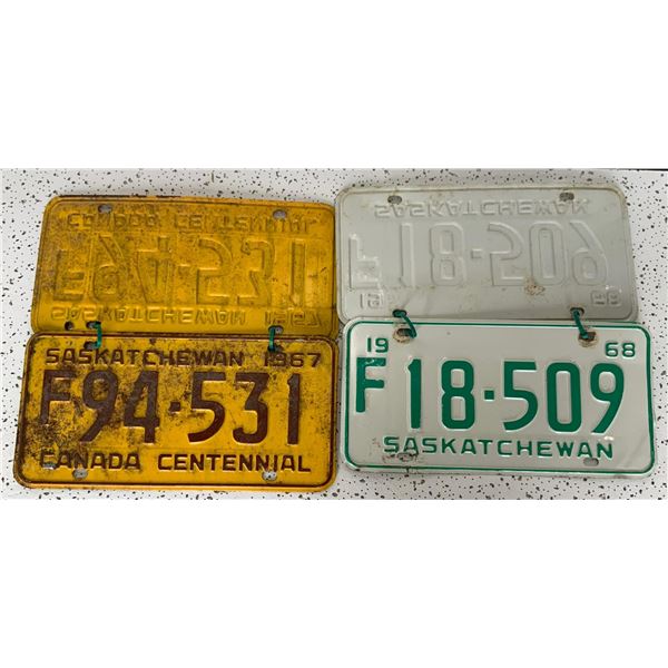 1967/1968 Matched Saskatchewan License Plates