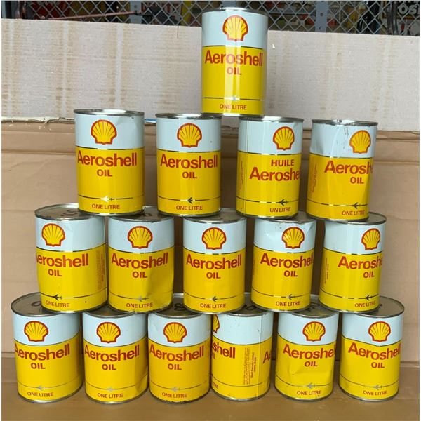 Sixteen 80/100 Weight Aviation Oil. Full with Dents