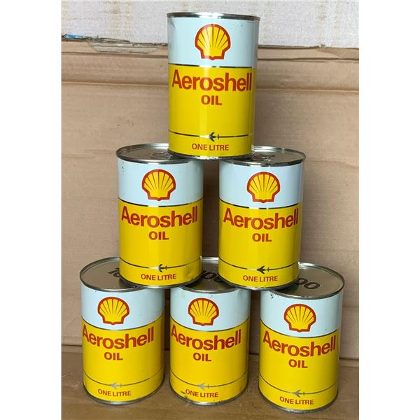 Six Shell Aviation 100 Weight Full No Dents