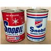 Image 1 : Two Snobil Oil Cans