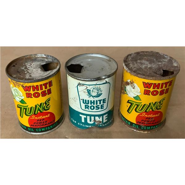 Three White Rose Tune Cans