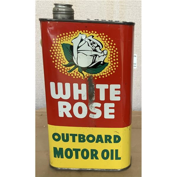 White Rose Outboard Oil Tin