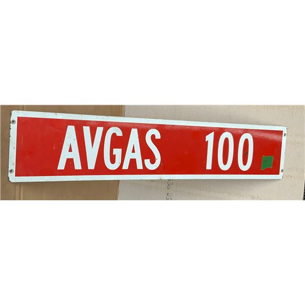 AVGAS 100 Porcelain Sign