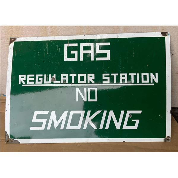 Gas Regulation Station Porcelain Sign