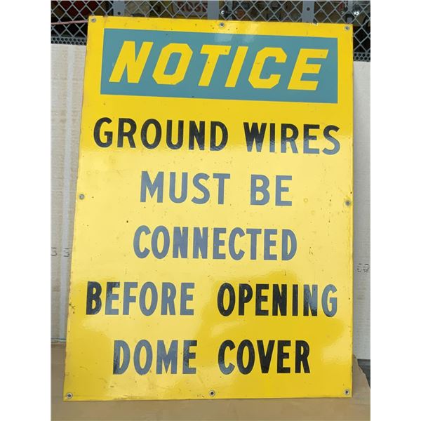 Railroad Tank Car Loading Porcelain Sign