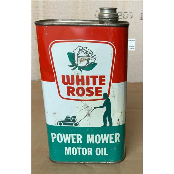 White Rose Power Mower Oil Tin