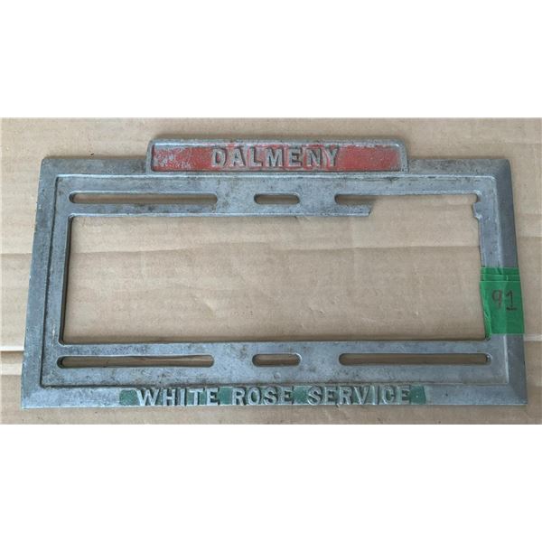 White Rose License Plate Frame