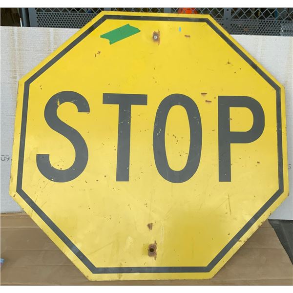 Yellow Stop Sign