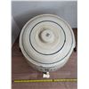 Image 2 : Medalta ice water crock- with lid- has some damage- 16"H