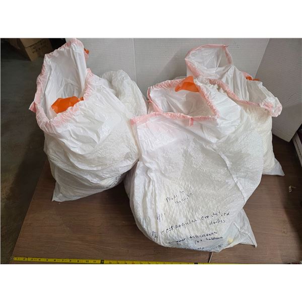 3 bags full of place mats, table cloths, crotched items