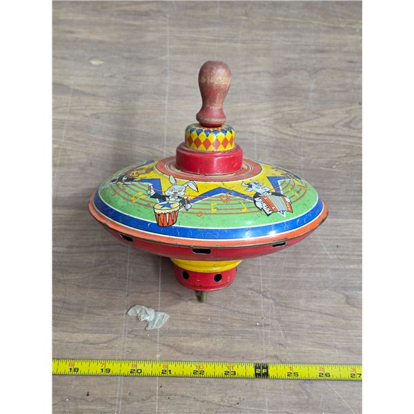 Vintage spin top tin toy- not working