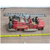 Image 4 : Vintage tin F.D fire truck with ladder- Tn made in japan- battery operated- 9"L