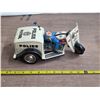 Image 1 : Vintage tin toy police motor bike- battery operated- TN made in japan- 10"L