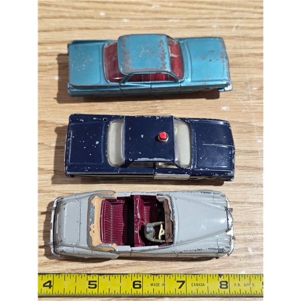 3 vintage dinky toy cars