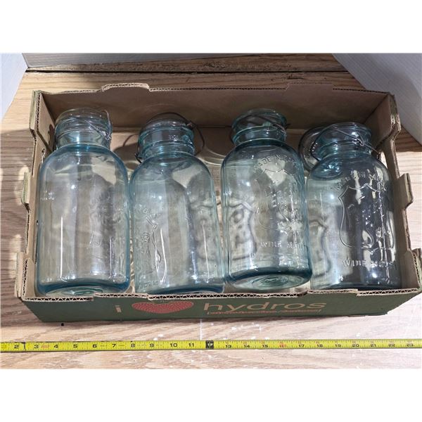 4 perfect seal wide mouth jars
