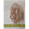 Image 3 : 1950's depression amber carnival glass piggy bank- 4"L