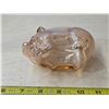 Image 4 : 1950's depression amber carnival glass piggy bank- 4"L