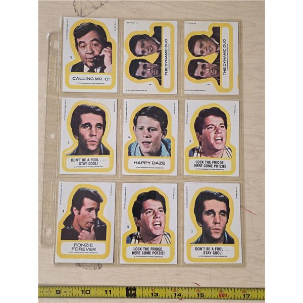 1976 topps happy day sticker cards