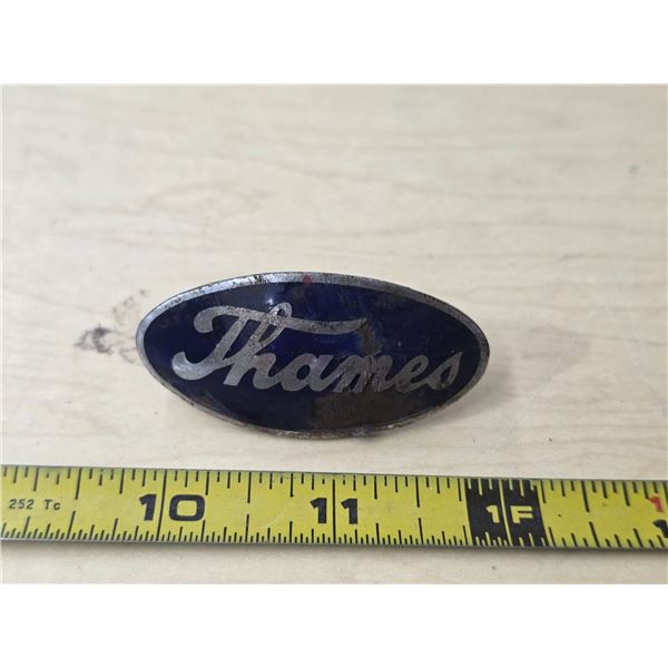 Ford thames van rad grille enamel emblem badge - 2"L