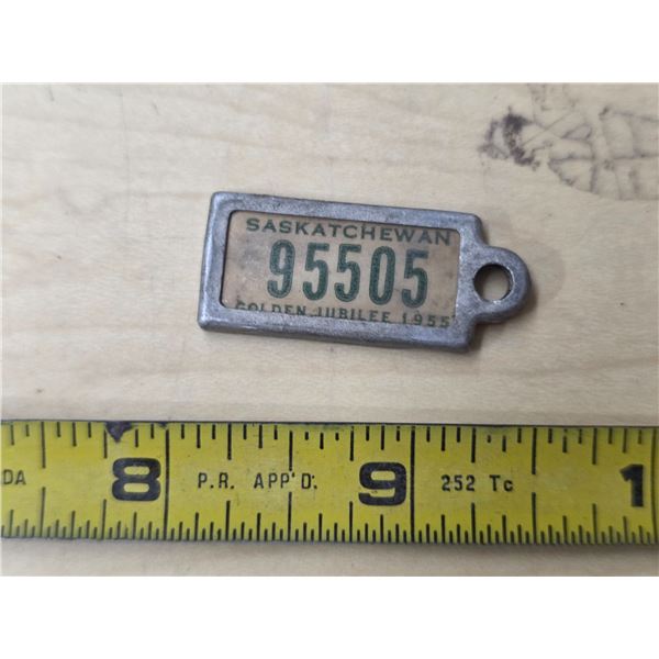 1955 golden jubilee sask war amp key tag