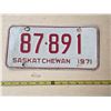 Image 1 : 1971 sak license plate