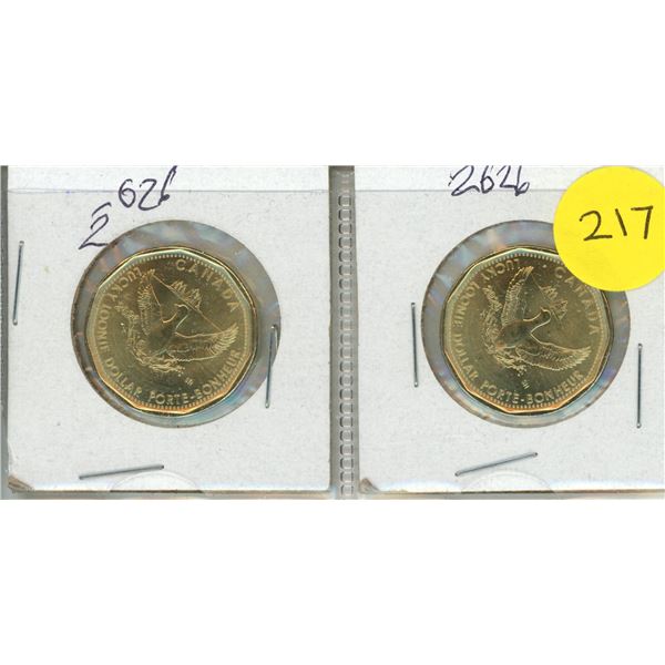 (2) 2026 Canadian "Lucky Loonie".