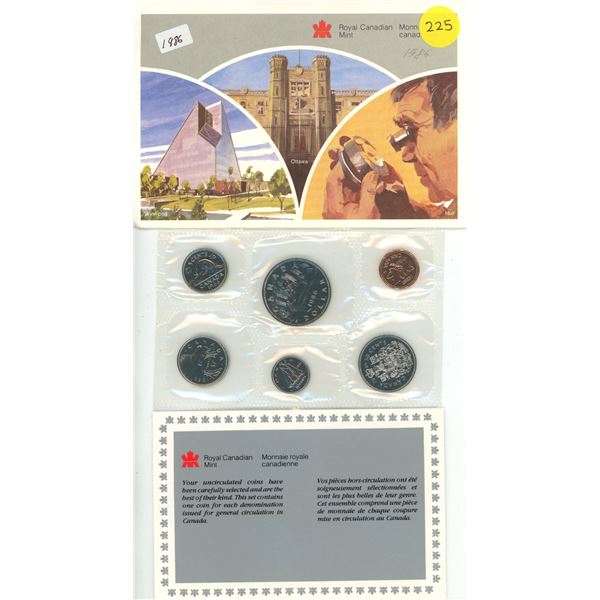 1986 Canada Proof Like Uncirculated Coin Set.