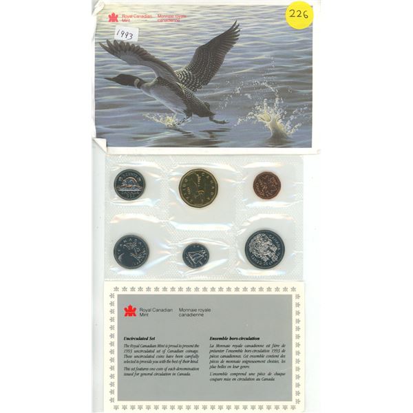 1993 Canada Proof Like Uncirculated Coin Set.