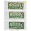 Image 1 : (3) 1954 Canada One Dollars.