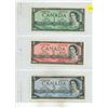 Image 1 : 1954 Canada One, Two and Five  Dollars.