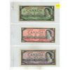 Image 1 : 1954 Canada Two , Ten  Dollars and 1967 Canada One Dollar.