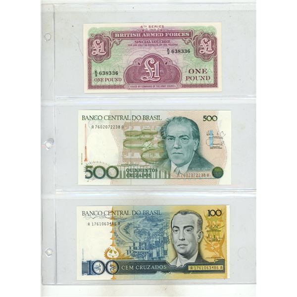 Binder of Foreign Currency - All New/Uncirculted. (Total 15 Notes)