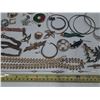 Image 3 : Large collection of assorted vintage costume jewelry, including brooches, necklaces, and bracelets.