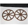 Image 1 : (2) Antique Cast Iron Wheels