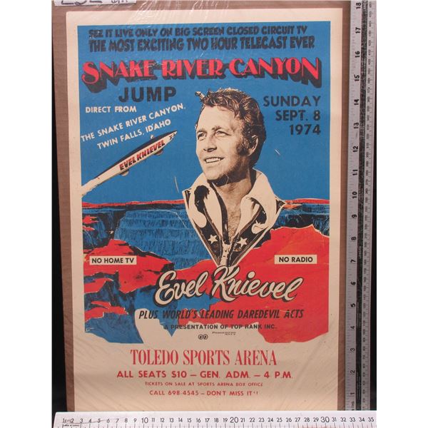 Evel Kinevel Snake River  Canyon Poster